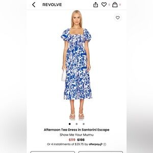 Show Me Your MuMu Afternoon Tea Dress in Santorini Escape NWT Small